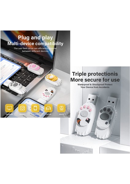 128 GB Sevimli Mini USB Flash Sürücü USB 2.0 - Gri (Yurt Dışından) fırsatları