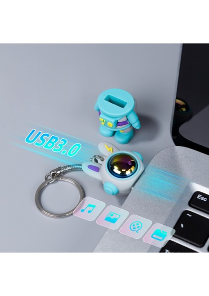 128 GB Sevimli Mini USB Flash Sürücü USB 2.0 - Yeşil (Yurt Dışından)