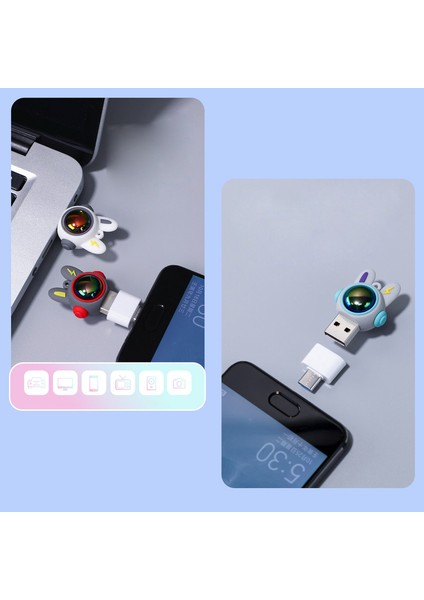 128 GB Sevimli Mini USB Flash Sürücü USB 2.0 - Yeşil (Yurt Dışından)