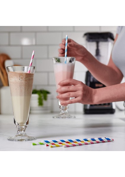 200 Adet Çizgili Kağıt Pipet - Renkli (Yurt Dışından) fırsatları