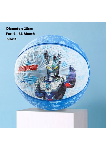 18CM 3 Mini Küçük Kauçuk Basketbol Oyunu - Mavi (Yurt Dışından)