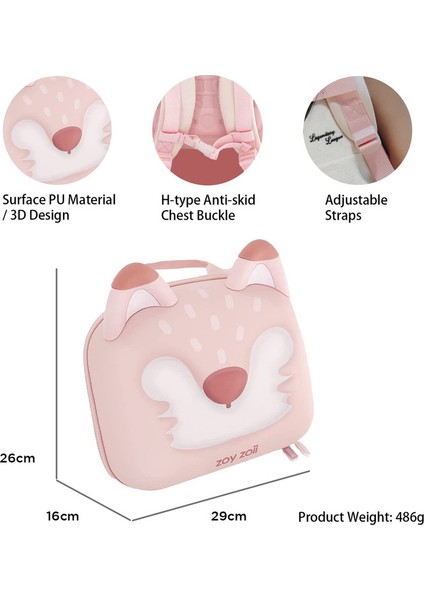 Sevimli Tilki Çocuk Okul Öncesi Mini Seyahat Sırt Çantası - Pembe (Yurt Dışından)