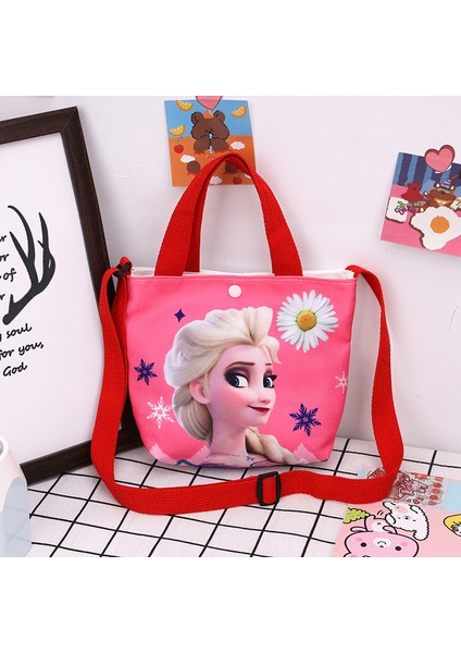 Frozen Elsa Kız Çocuk Omuz Çantası - Pembe (Yurt Dışından)