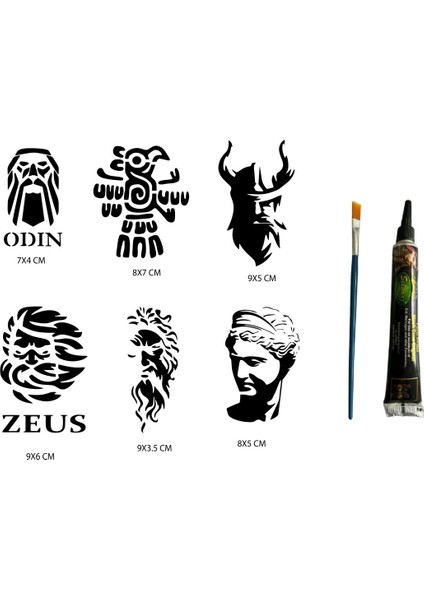 Mitolojik Inançlar Hint Kınasıyla Geçici Dövme Seti