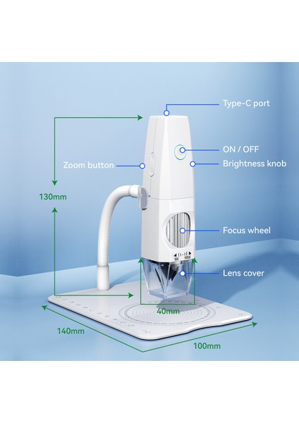 2mp 1080P Wifi Elektron Mikroskobu USB Cep Telefonu (Yurt Dışından)