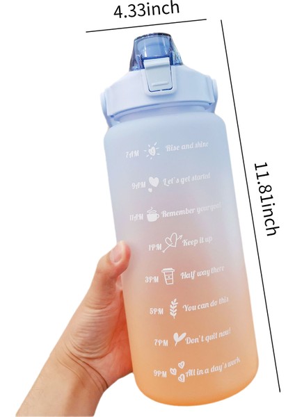 2l Işaretleyici ve Samanlı Su Şişesi Büyük Kapasiteli (Yurt Dışından) fiyatları