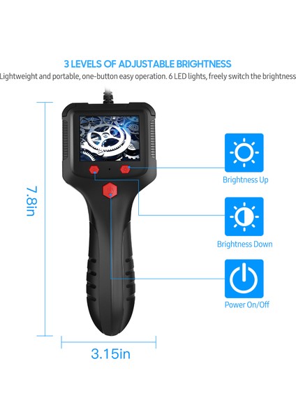 P100 Endüstriyel Endoskop 5.5mm 1080P Dijital Borescope (Yurt Dışından)