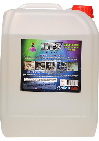 Dtx Kimya Solventsiz 1/1-3 Konsantre Yağ Sök. Ixir Genel Temizlik Sıvısı 22/25 Litre