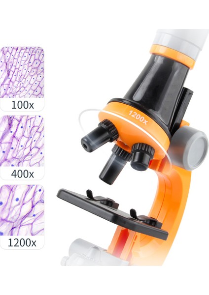 1200X Mikroskop Çocuk Optik Mikroskop LED Işık Toplama (Yurt Dışından)