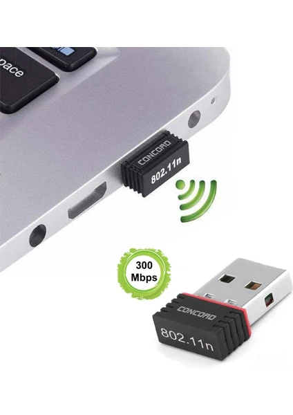 W-1 300MBPS Mini USB Wifi Kablosuz Alıcı Adaptör Wlan