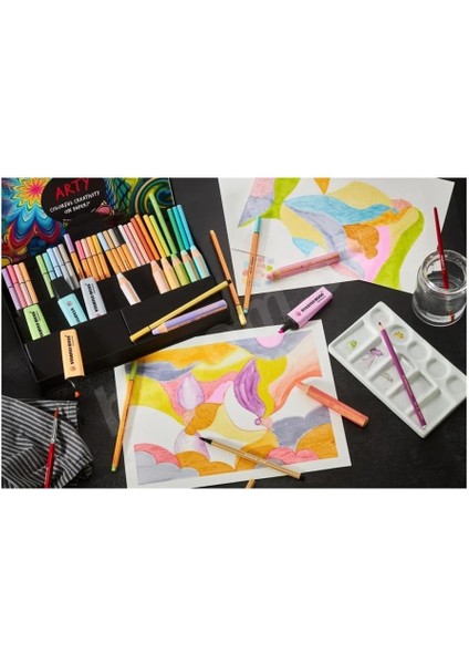 Arty Creative Pastel Boyama Seti 50'li indirimleri