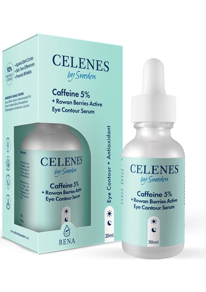 Celenes Caffeine Rowan Berries Gözaltı Serumu 30 ML