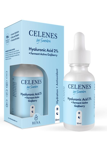 Celenes Hyaluronic Acid + Ferment Active Gojiberry Yüz Serumu 30 ML