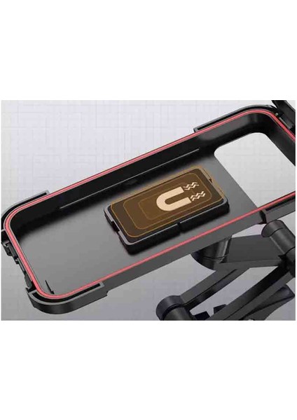 Universal Geri Çekilebilir Motorsiklet / Bisiklet Telefon Tutucu Siyah