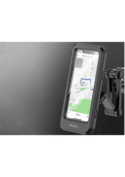 Universal Geri Çekilebilir Motorsiklet / Bisiklet Telefon Tutucu Siyah