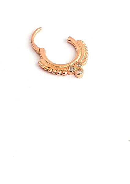 925AYAR Gümüş Tasarım Rose Tragus Halka Piercing modelleri