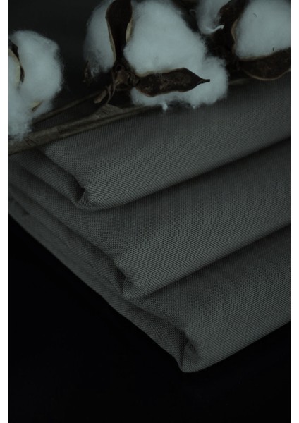 Jwk Fabrics Koyu Gri Pamuk Keten Punch Duck Bezi-Kumaşı Yarım Metre (50X180)
