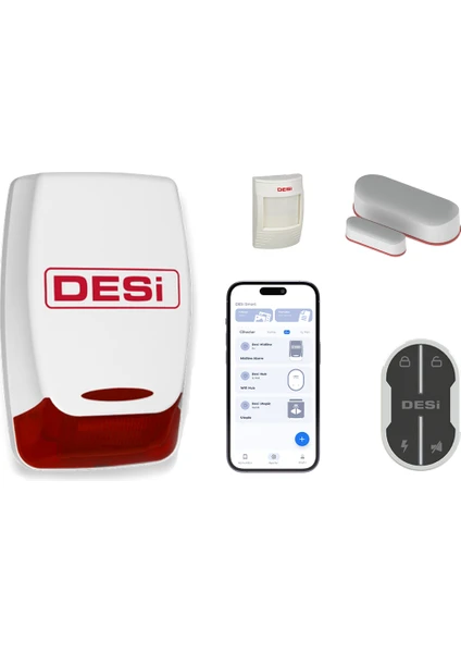 Desi Midline Smart Plus Akıllı Alarm Sistemi (Wifi-Ble-Uygulama ile Kullanım)