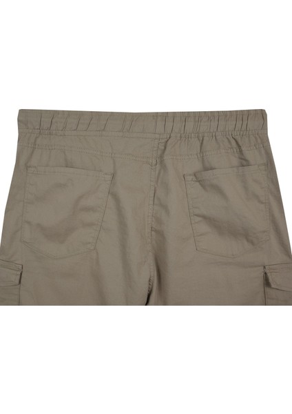 Kargo Cepli Büyük Beden Likralı Jogger Pantolon Bej fırsatları