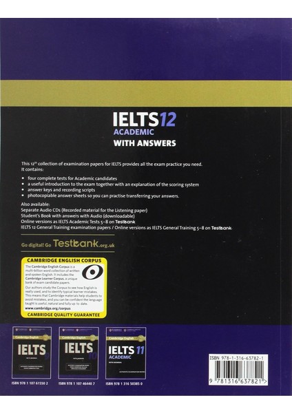 Cambridge Ielts 12 Academik Deneme fiyatları