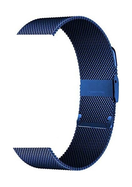 Casestreet Xiaomi Mibro Air Kordon Çıtçıtlı Hasır Metal Örgülü Krd 45 Lacivert