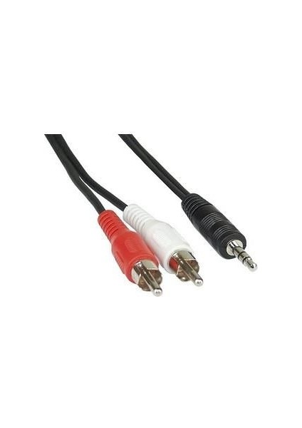 Ses Kablosu 1 Jak 3.5 mm Erkek 2 Rca Erk 5 mt Gold