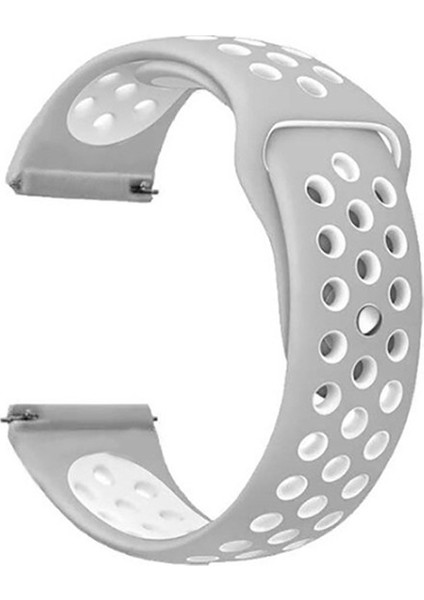 Garmin Forerunner 965 010-02809-10 Kordon Delikli Çift Renk Silikon Gri Koyu