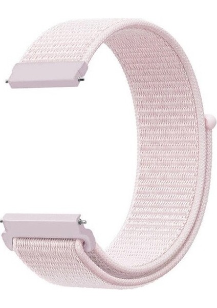 Qcy Watch Gts Kordon Cırtcırt Kumaş Ayarlanabilir Açık Pembe