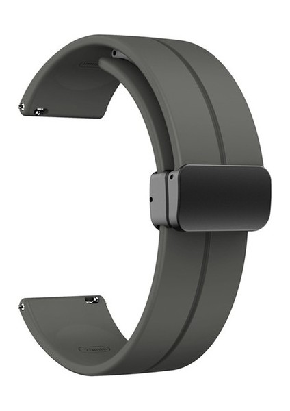 Qcy Watch Gtc Kordon Silikon Mıknatıslı Ayarlanabilir HS19 Koyu Gri