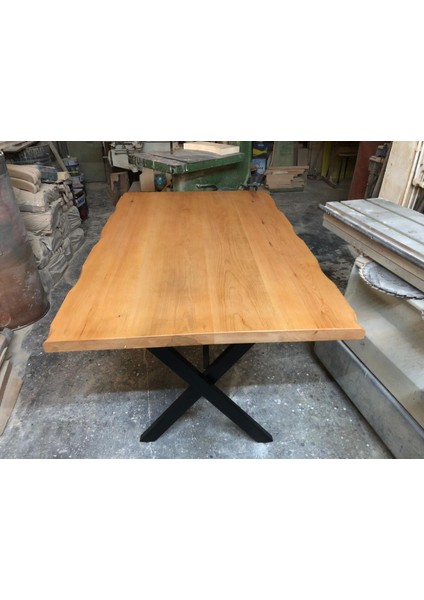 Naturel Kayın Ağacı Kütük Masa 85X140.CM