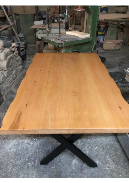 Naturel Kayın Ağacı Kütük Masa 85X140.CM