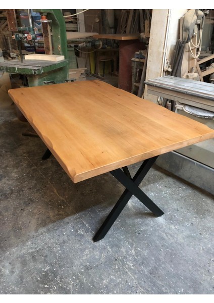 Naturel Kayın Ağacı Kütük Masa 85X140.CM