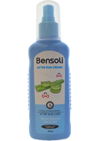 Bensolı Güneş Sonrası Bakım Kremi Tüm Cilt Tipleri Için  175 ml