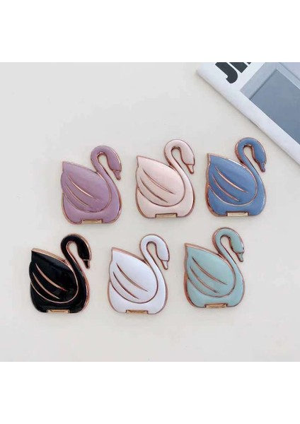 Universal Her Modelle Uyumlu Standlı Kuğu Desenli Ring Mor fiyatları