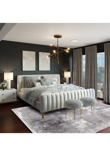 Therapy 19114 96 Modern Serpme Desenli Salon Halısı