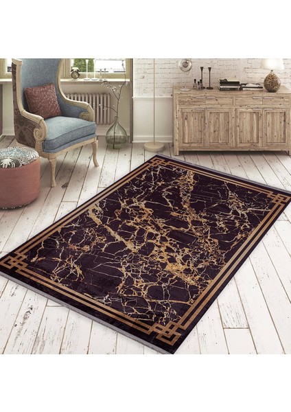 Işık Kadife Velvet PS487 Sarı Dekoratif Yıkanabilir Kaymaz Taban Kilim indirimleri