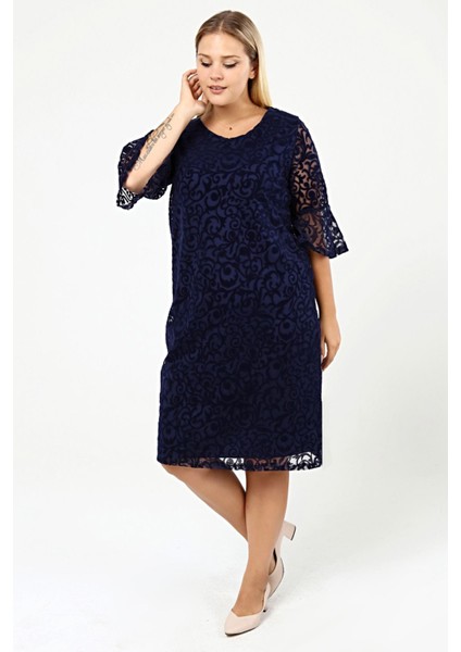 Ispanyol Kol Büyük Beden Abiye Elbise 19A-2166 modelleri