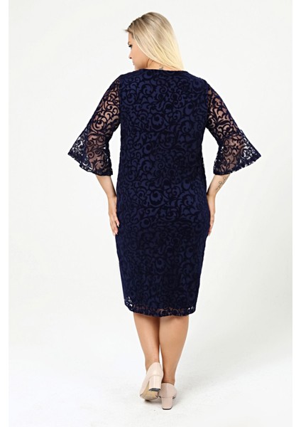 Ispanyol Kol Büyük Beden Abiye Elbise 19A-2166 indirimleri
