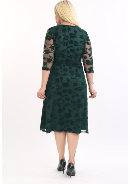 Kruvaze Yaka Büyük Beden Abiye Elbise 12E-2167 indirimleri