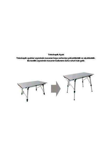 Moonlite Yükseklik Ayarlı Katlanır Kamp Masası