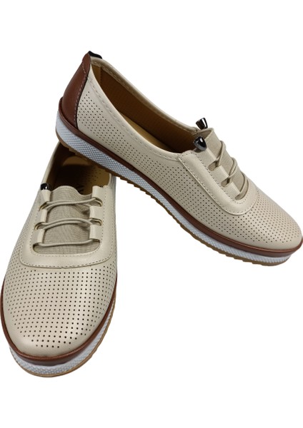 Ayzen Comfortline Kaydırmaz Taban Nefes Alan Ayaklar Lastik Bağcıklı Kadın Ayakkabı