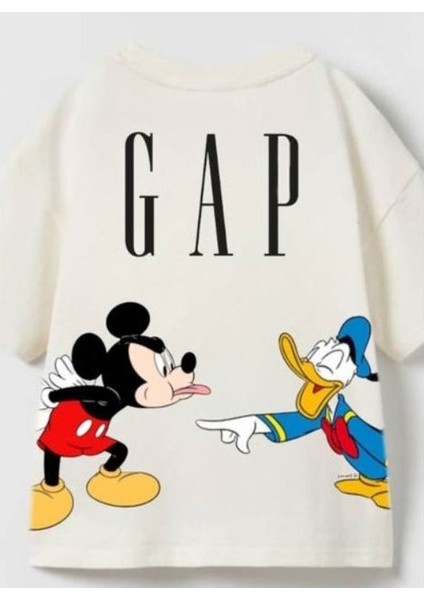 7305 %100 Pamulu Erkek Çocuk Baskılı Şort Takım - Krem - 7-8 Yaş