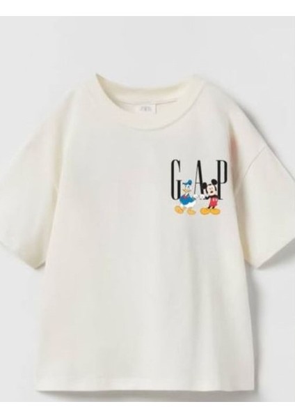 7305 %100 Pamulu Erkek Çocuk Baskılı Şort Takım - Krem - 7-8 Yaş modelleri