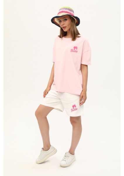 Owut Collection Barbie Yazılı Sırt Detaylı Oversize Kadın T-Shirt