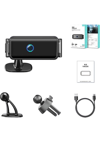 Otomatik Sensörlü Havalandırma ve Düz Zemin Dizayn Araç Telefon Tutucu (921)