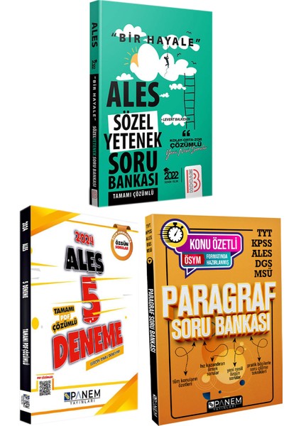 Benim Hocam ALES Sözel Yetenek Soru Bankası - Panem ALES 5 Deneme - Paragraf Soru Bankası