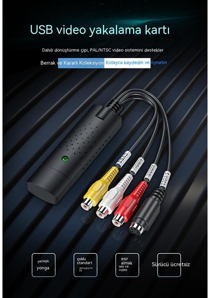Usb2.0 Video Ses Aygıtı Adaptör Kartı Vhsvcr Tv DVD Dönüştürücü (Yurt Dışından) fırsatları
