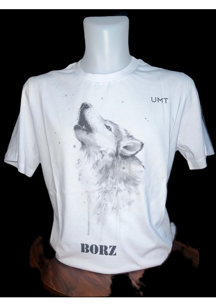 O Yaka Beyaz 100 % Pamuk Erkek T-Shirt