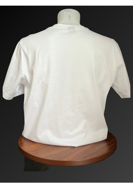 3D Print Erkek O Yaka 100 % Pamuk T-Shirt