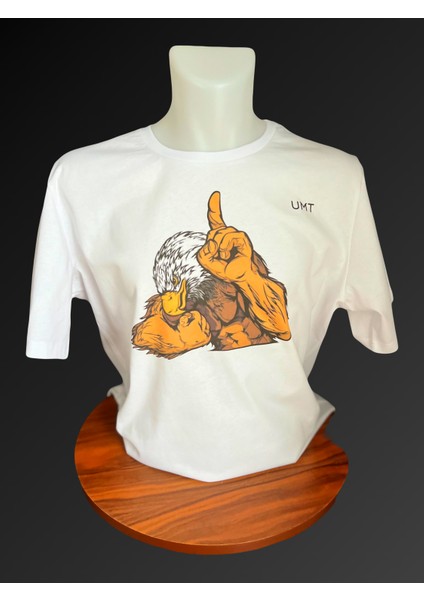 3D Print Erkek O Yaka 100 % Pamukt-Shirt